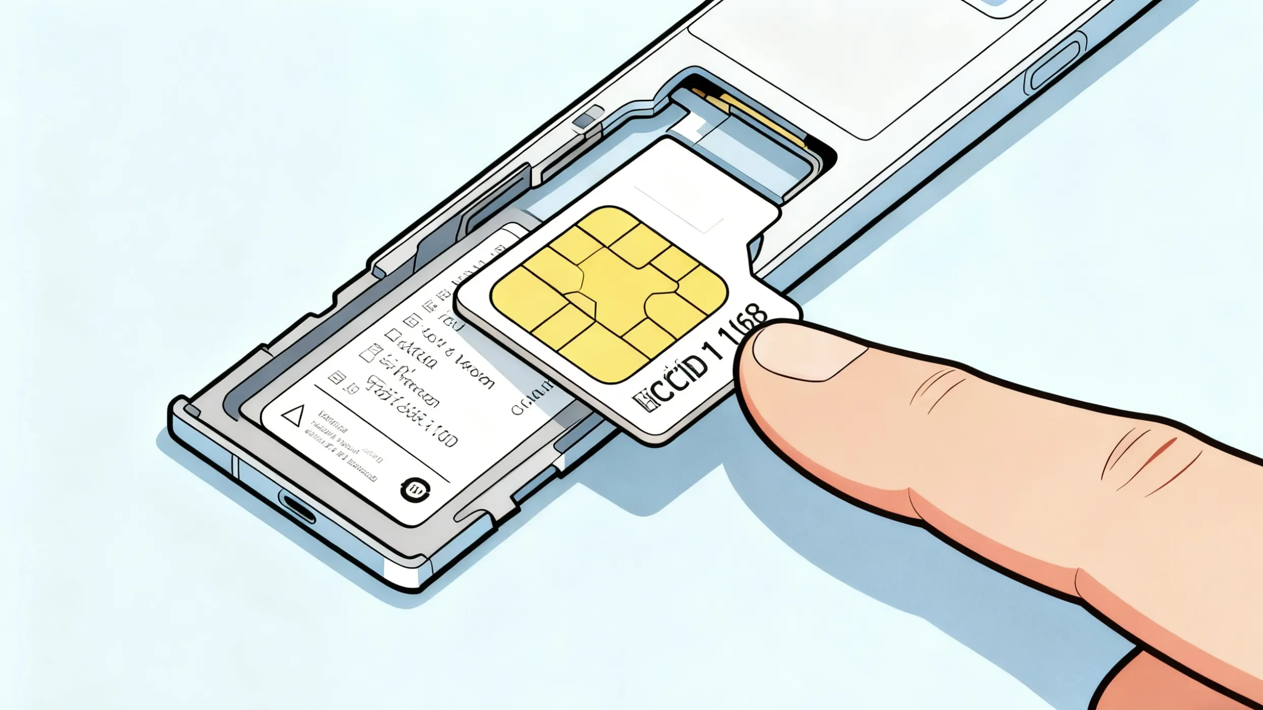 Find ICCID on SIM Card Slot